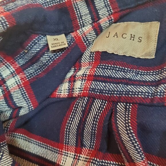 JACHS Plaid Long Sleeve Shirt Shacket Jacket Men's Size XL - Picture 8 of 13
